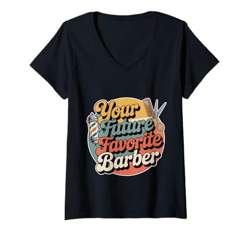 Damen Your Future Favorite Barber Cut Hairstylist Expert - T-Shirt mit V-Ausschnitt Damen Your Future Favorite Barber Cut Hairstylist Expert - T-Shirt mit V-Ausschnitt von Schneiden Sie Profis im Friseurstil