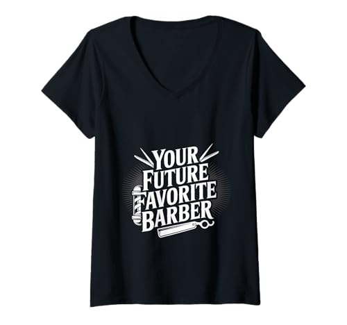 Damen Your Future Favorite Barber Cut Hairstylist Expert - T-Shirt mit V-Ausschnitt Damen Your Future Favorite Barber Cut Hairstylist Expert - T-Shirt mit V-Ausschnitt von Schneiden Sie Profis im Friseurstil