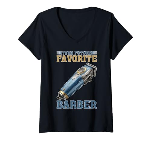 Damen Your Future Favorite Barber Schneiden Sie Friseur Experte - T-Shirt mit V-Ausschnitt Damen Your Future Favorite Barber Schneiden Sie Friseur Experte - T-Shirt mit V-Ausschnitt von Schneiden Sie Profis im Friseurstil