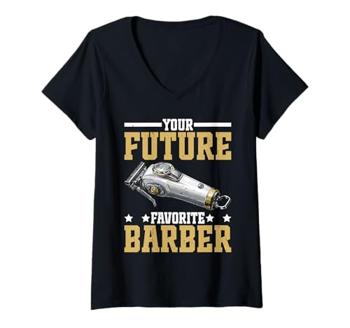 Damen Your Future Favorite Barber Schneiden Sie Friseur Experte T-Shirt mit V-Ausschnitt Damen Your Future Favorite Barber Schneiden Sie Friseur Experte T-Shirt mit V-Ausschnitt von Schneiden Sie Profis im Friseurstil