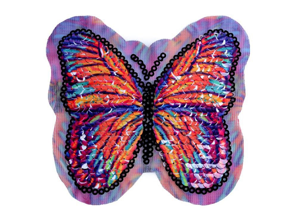 Aufnäher Schmetterling Mit Wendepailetten Multicolour Aufnäher Schmetterling Mit Wendepailetten Multicolour von Schneidereimenzel