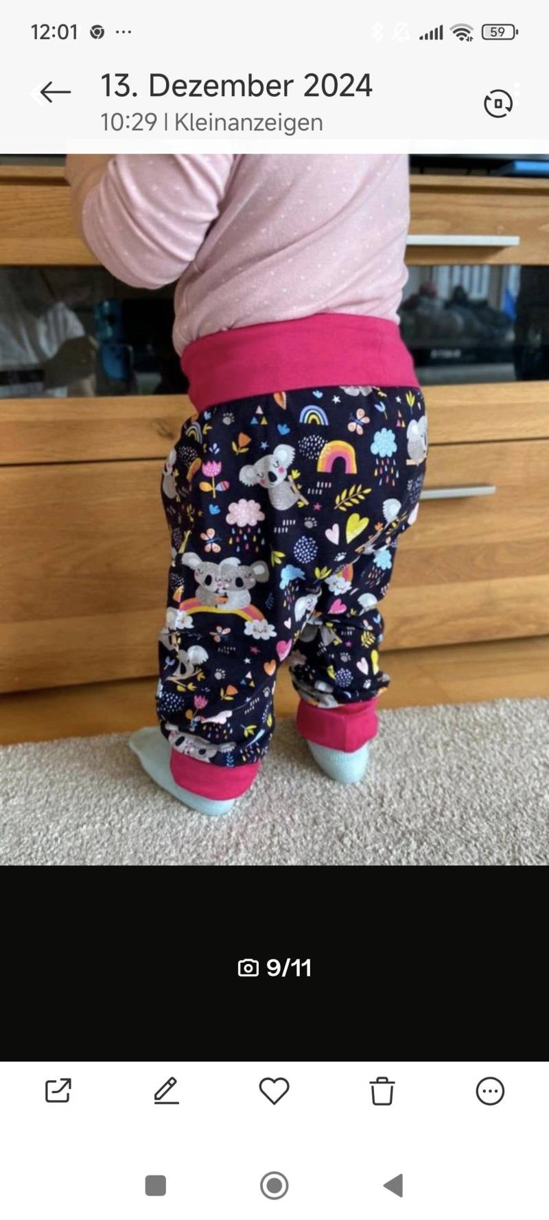 Pumphose Babyhose Mitwachshose Hose Baby Kinder Junge Mädchen Koala Gr. 44 - 110 Motiv Koala's von SchneiderfeePetzi