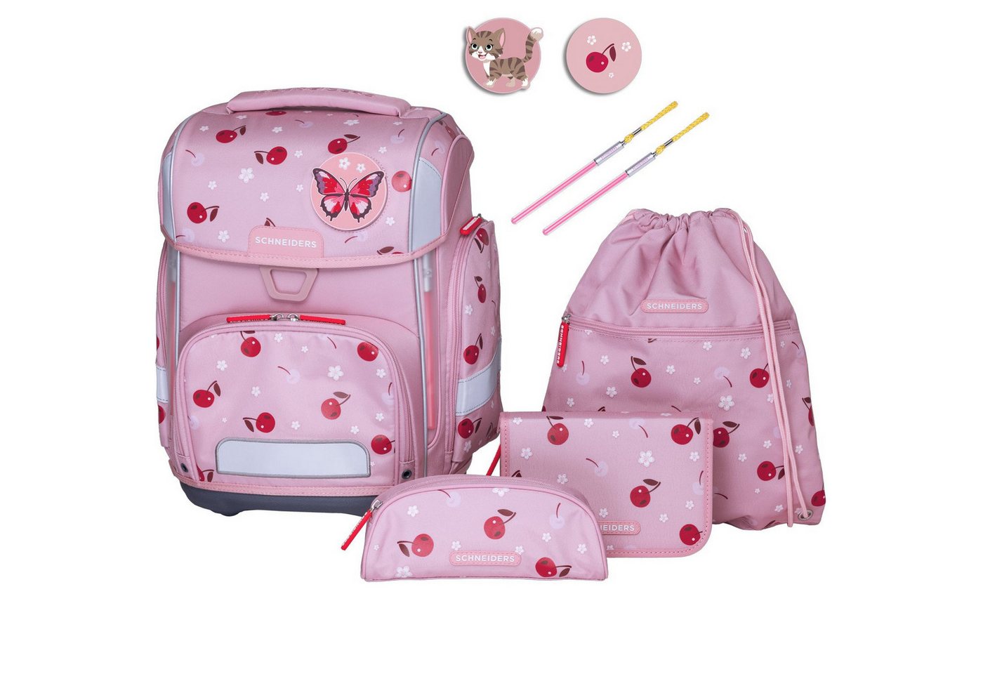 Schneiders Vienna Schulranzen Ergolite Set 9-tlg. Cherry Pop von Schneiders Vienna