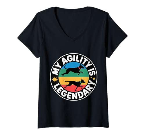 Damen My Agility is Legendary Reflex -Training Ninja - T-Shirt mit V-Ausschnitt Damen My Agility is Legendary Reflex -Training Ninja - T-Shirt mit V-Ausschnitt von Schnelle Skill Reflexe