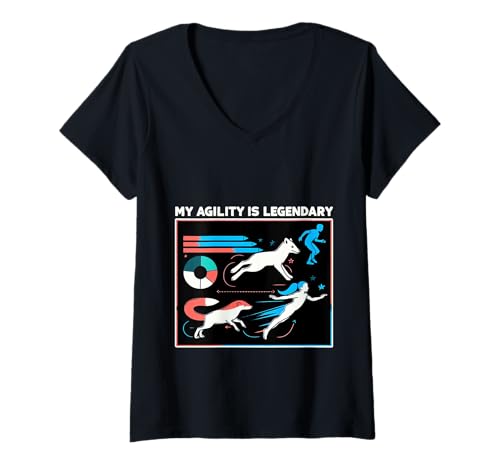 Damen My Agility is Legendary Reflex -Training Ninja ||- T-Shirt mit V-Ausschnitt Damen My Agility is Legendary Reflex -Training Ninja ||- T-Shirt mit V-Ausschnitt von Schnelle Skill Reflexe