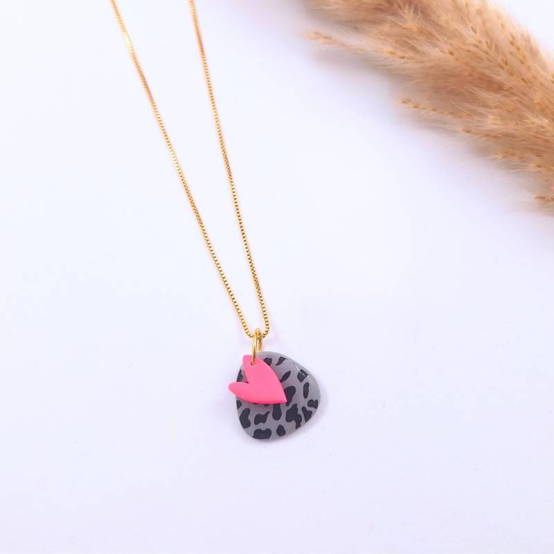 Leo Neon Halskette. Kette Mit Leo-Print Und Neon. Kette. Statement Leo-Kette. Geschenk Freundind. Schnick Schnack Schön von SchnickSchnackSchoen