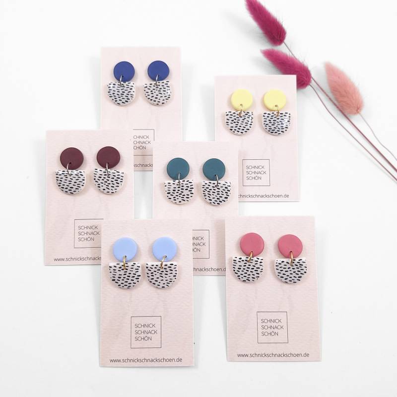 Ohrhänger "Toni" in Schwarz/Weiß. Ohrringe Schwarz Weiß. Statement Elegante Ohrringe. Schnick Schnack Schön von SchnickSchnackSchoen