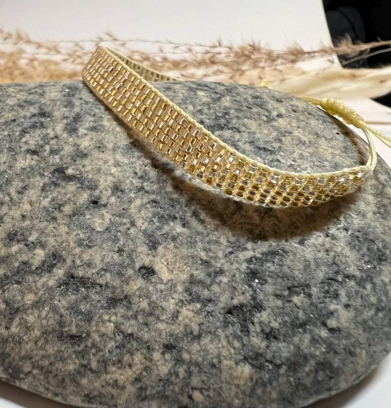 Schmales Perlenarmband Miyuki Elegantes Armband Handgemachtes Aus Glasperlen von Schnickschnackelei