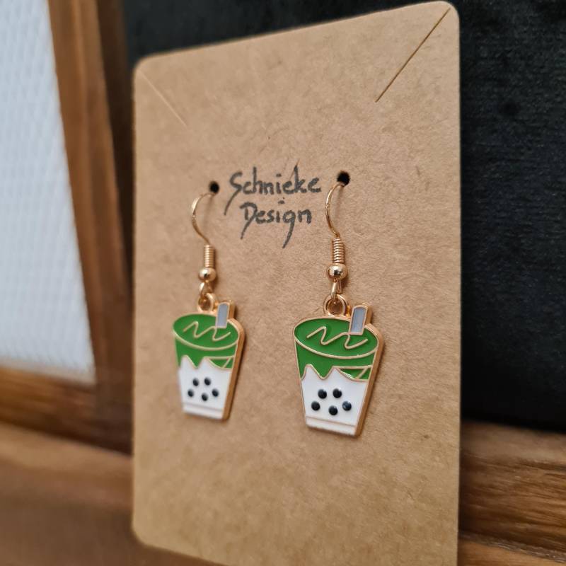 Ohrhänger "Bubbletea" Aus Emaille von SchniekeDesign