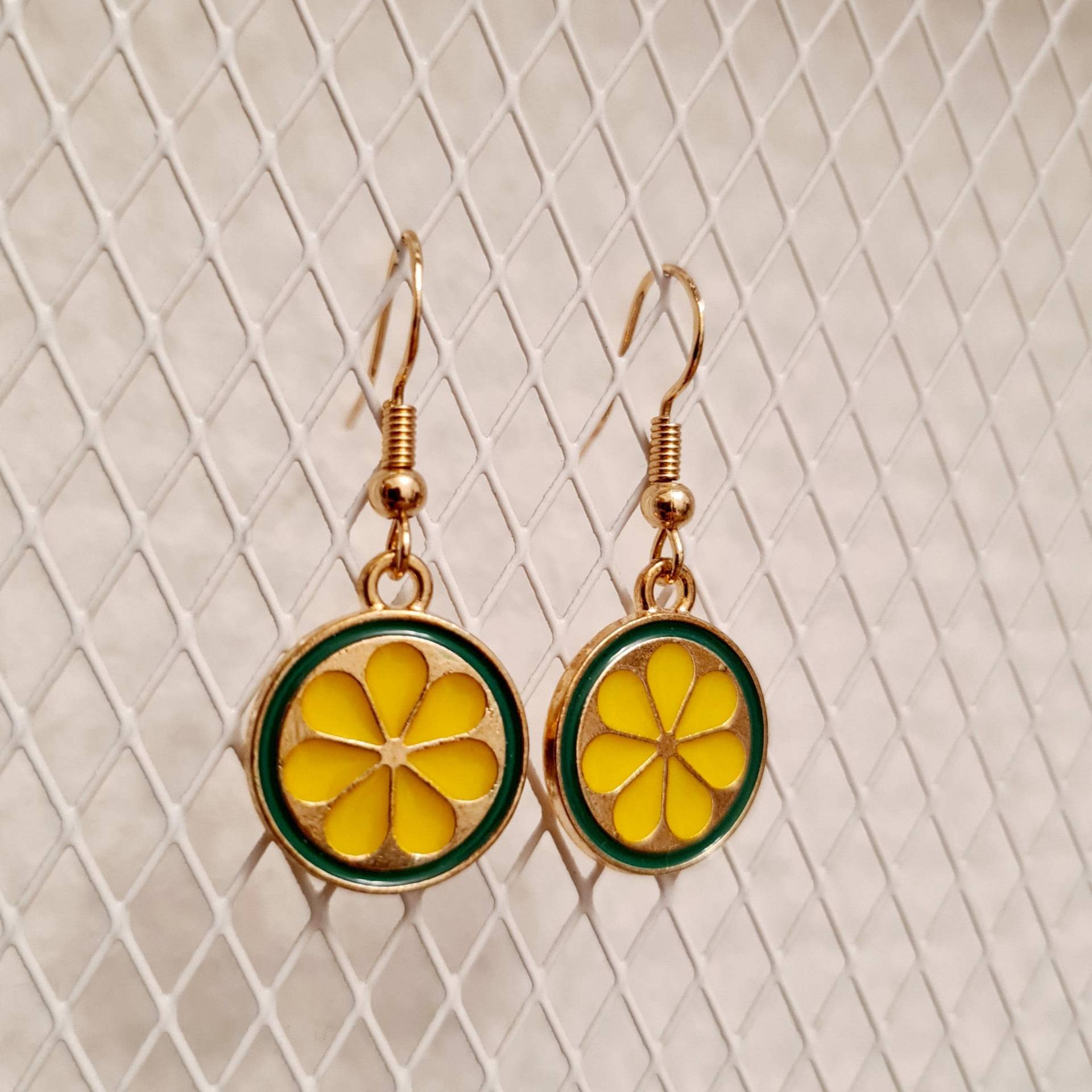 Ohrhänger "Citrus" Aus Emaille Ohrhänger "Citrus" Aus Emaille von SchniekeDesign