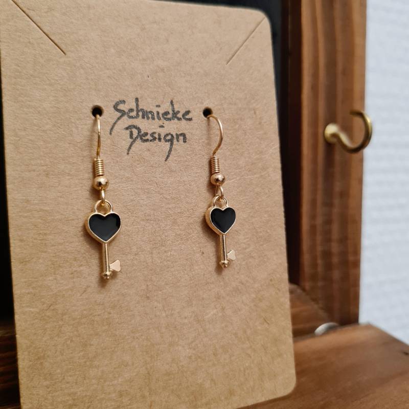 Ohrhänger "Key Love" Aus Emaille von SchniekeDesign
