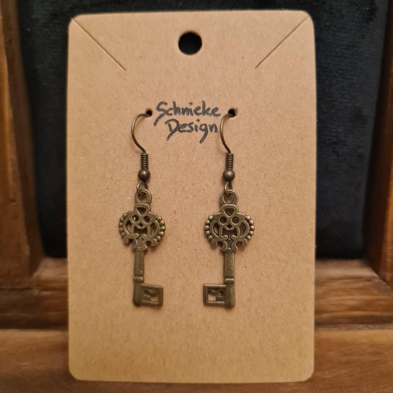 Ohrhänger Mit Schlüsseln in Antikbronze von SchniekeDesign