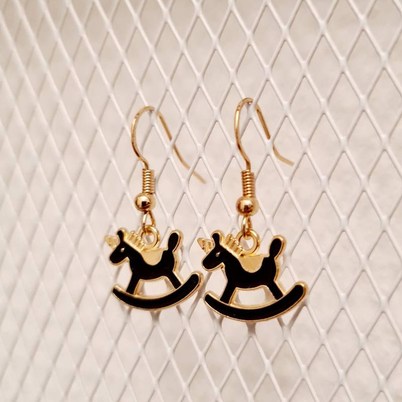 Ohrhänger "Schaukelpferd" Aus Emaille von SchniekeDesign