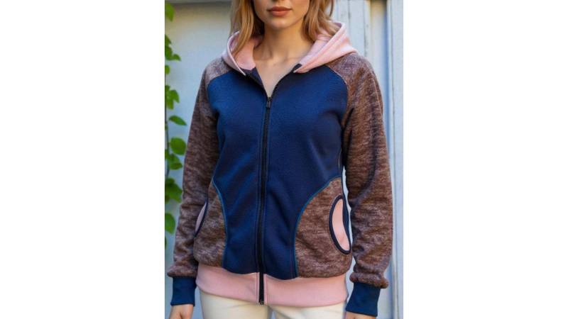 Fleecejacke Damen Blau Rosa Braun "Schniesel.dunkelblau Rosa Fleecejacke" von Schniesel