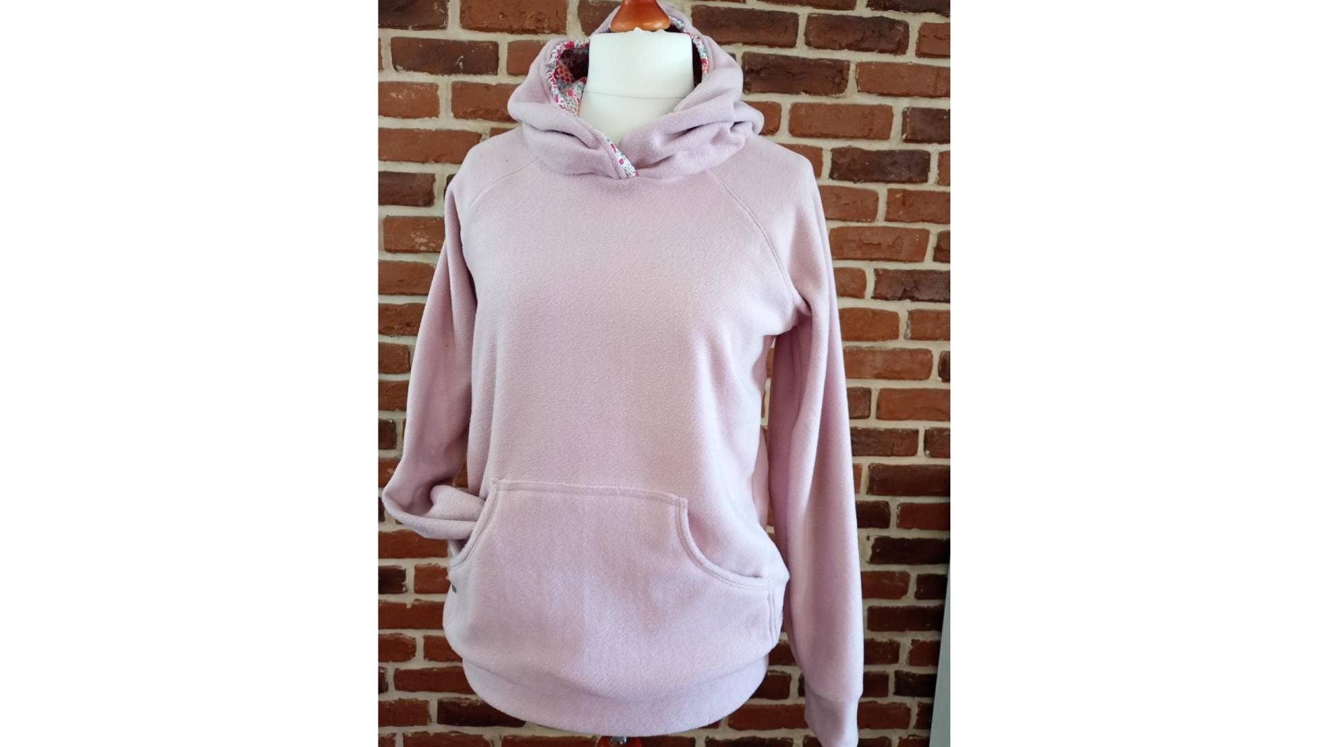 Fleecepulli Rosa Blümchen Fleecehoodie Gr. 34 - 46 Schniesel "Schniesel.rosa Bunte Fleecepulli" von Schniesel