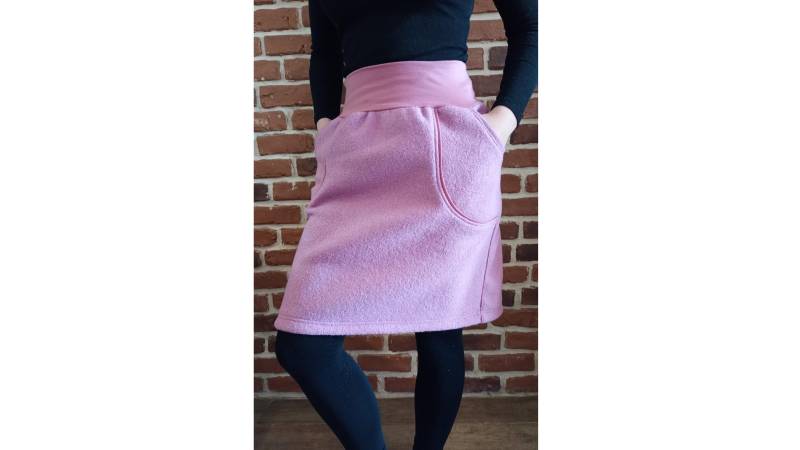 Walkrock Rock Walkstoff " Schniesel.altrosa Wollrock Rosa Gr. 34-46 von Schniesel