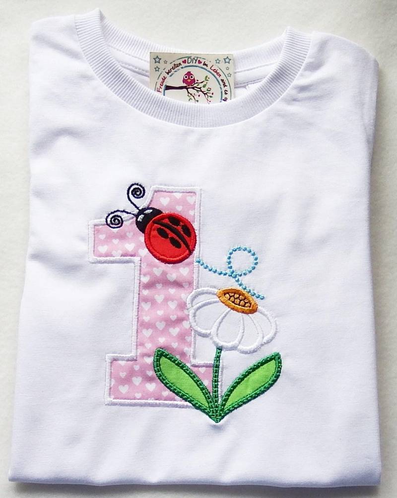 Geburtstagsshirt "Marienkäfer 1" Langarmshirt Geburtstagsshirt "Marienkäfer 1" Langarmshirt von Schnipselzimmer