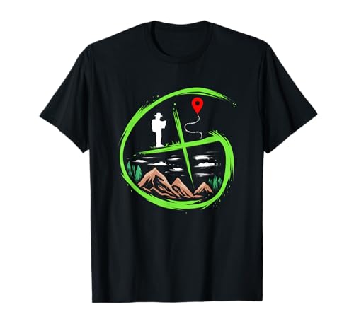 Schnitzeljagd Shop - Geocacher Design für Geocache Schatzsuche Gps Expedition T-Shirt für Herren - Schwarz, S - Unisex - Kurzarm - T-Shirt - Geocaching, Outdoor GPS Expeditions von Schnitzeljagd Shop