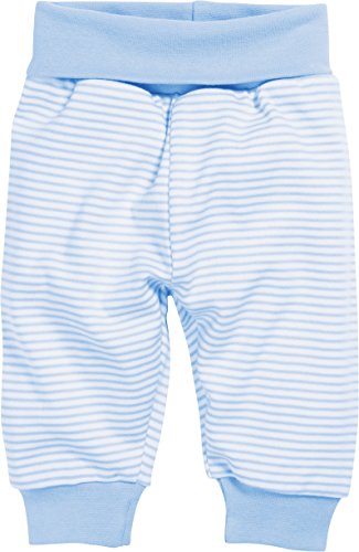 Schnizler Kinder Pump-Hose aus 100% Baumwolle, komfortable und hochwertige Baby-Hose mit elastischem Bauchumschlag, gestreift, Blau (Weiß/Bleu 117), 68 von Playshoes