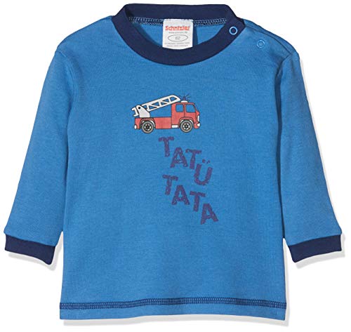 Schnizler Baby - Jungen Sweat-Shirt Interlock Feuerwehr 813166, 7 - Blau, 56 von Schnizler