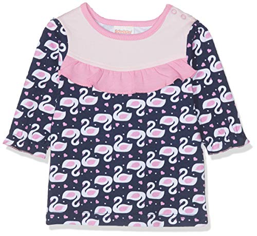 Schnizler Baby - Mädchen Sweat-Shirt Interlock Schwäne 813196, 11 - Marine, 80 von Schnizler