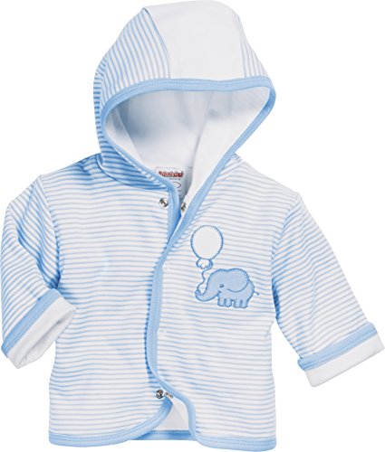 Schnizler Unisex Baby Jäckchen Interlock Elefant 813025, 17 - Bleu, 74 von Schnizler