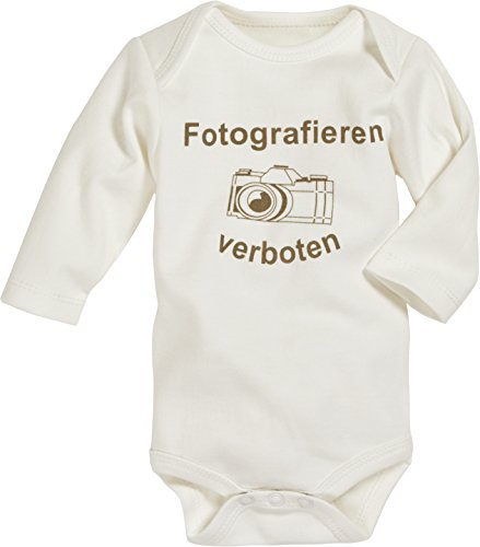 Schnizler Unisex Baby Body 1/1-arm 'Fotografieren Verboten' 809101, 2 - Natur, 74-80 von Schnizler