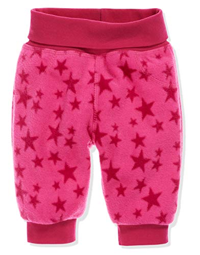 Schnizler Unisex Baby Pumphose Fleece Sterne mit Strickbund 800962, 18 - Pink, 80 von Schnizler