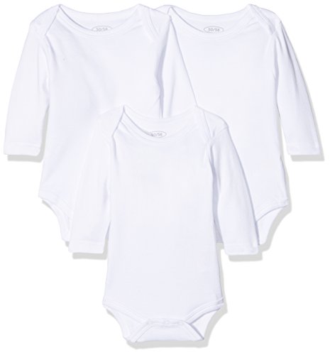 Playshoes Baby-Body Unisex Kinder,weiß 1/1-Arm 3er Pack,62-68 von Playshoes