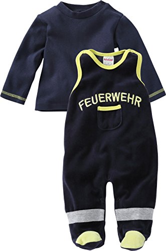 Schnizler Unisex Baby Strampler-set Nicki Feuerwehr 810001, 11 - Marine, 50 von Playshoes