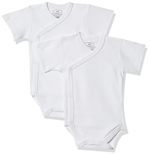 Schnizler Unisex Baby Wickel-Body 1/4-Arm 2er Pack 809501, 1 - Weiß, 62 von Playshoes