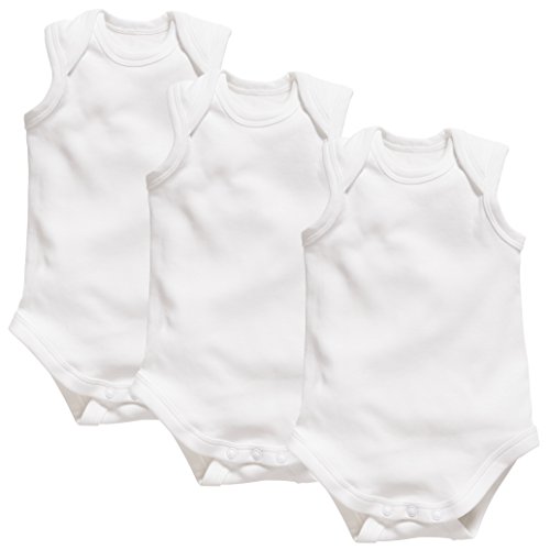 Playshoes Baby-Body Unisex Kinder,weiß ohne Arm 3er Pack,62-68 von Playshoes