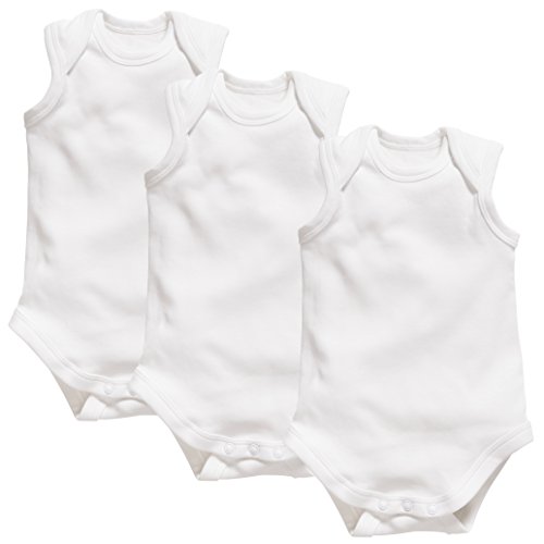Playshoes Unisex Kleinkind Multipack Baby-Body, weiß ohne Arm 3er Pack, 74/80 von Playshoes
