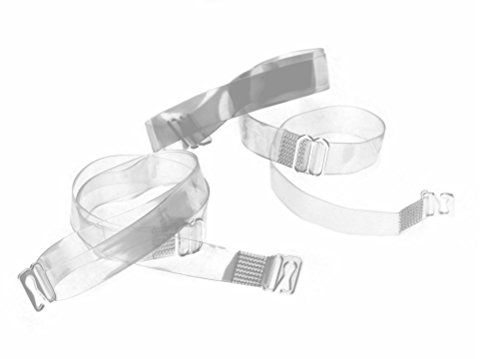 BH Träger transparent Metallverschluss durchsichtig Ersatzträger Silikon von Schnoschi