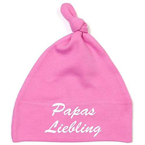 Schnoschi Babymütze in pink mit Papas Liebling hochwertig Bestickt/gestickt von Schnoschi