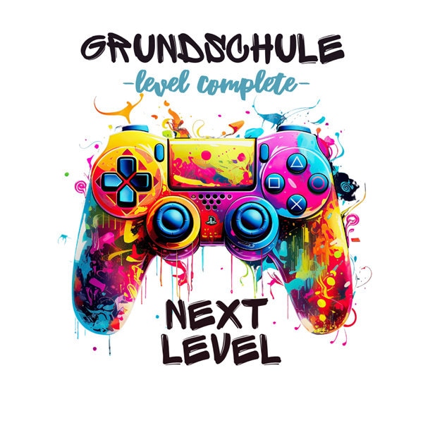 Bügelbild - Plott Grundschule Level Complete Blau 11cm X Geburtstag Geschenk Baby Diy T-Shirt Hoodie von Schnuckidu