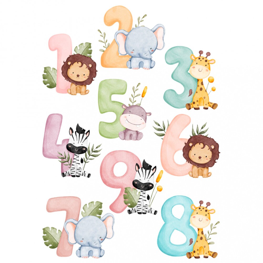 Bügelbild - Plott Tiere Zahlen 1-9 13, 9cm X 19, 9cm Geburtstag Geschenk Baby Diy T-Shirt Hoodie Bügelbild - Plott Tiere Zahlen 1-9 13, 9cm X 19, 9cm Geburtstag Geschenk Baby Diy T-Shirt Hoodie von Schnuckidu