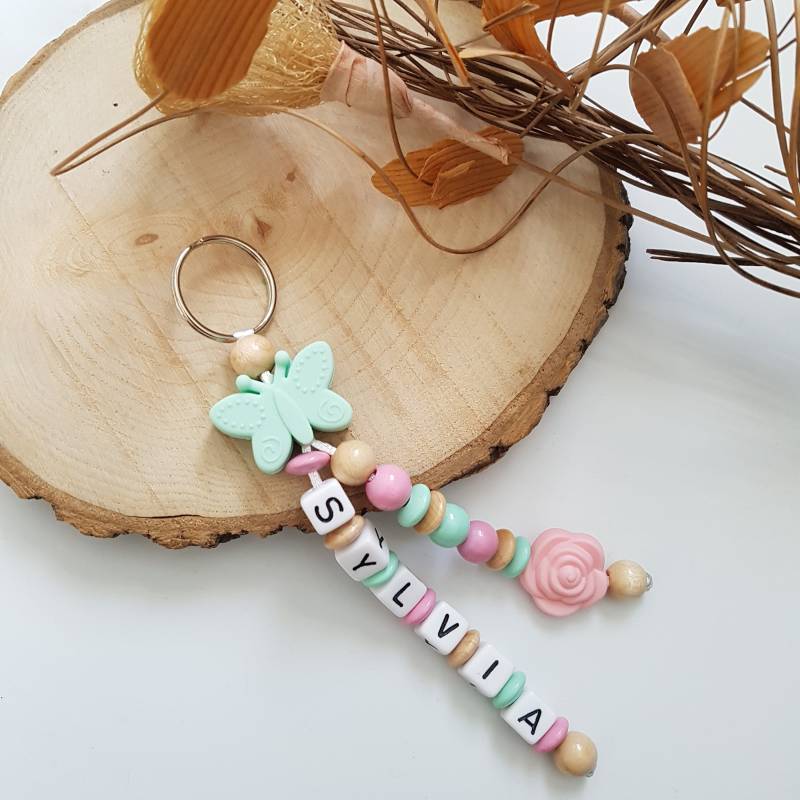 Schlüsselanhänger, Taschenbaumler Mit Namen, Schlüsselbund, Geschenke Für Jeden Anlass von SchnullerkettenHaSi