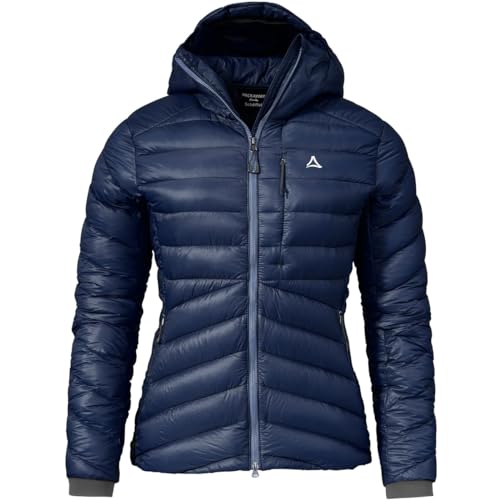 Schöffel W Down Jacket Tschierval Blau - Daunen Leichte wasserabweisende Damen Pertex Quantum Daunenjacke, Größe 40 - F von Schöffel