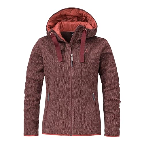 Schöffel Damen Aurora Fleece Hoodie Jacke, burlwood, 38 von Schöffel