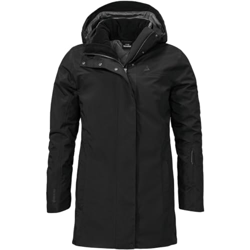 Schöffel Damen Barth 3in1 Parka, Black, 44 von Schöffel