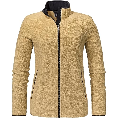 Schöffel W Fleece Jacket Atlanta Braun - Warme schnelltrocknende Damen Fleecejacke, Größe 38 - Farbe Sand Drift von Schöffel