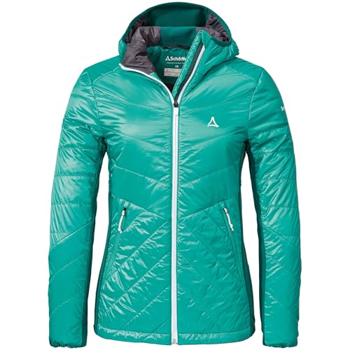 Schöffel Damen Funktionsjacke Outdoorjacke Wanderjacke Hybrid Jacket Stams, Farbe:Türkis, Artikel:-7290 Turquoise, Größe:42 von Schöffel