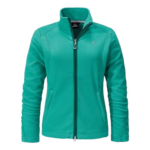 Schöffel W Fleece Jacket Leona3 Grün - Leichte wärmende Damen Fleecejacke, Größe 44 - Farbe Spectra Green von Schöffel
