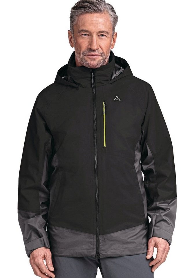 Schöffel Funktionsjacke Trekking-Wanderjacke ZipIn Stanzach (wasserdicht) schwarz Herren von Schöffel