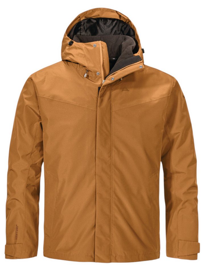 Schöffel Funktionsjacke Wanderjacke Hiking 3in1 Style Okere Jacket (2-Lagen VENTURI) braun von Schöffel