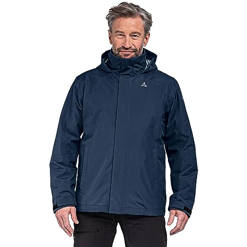 Schöffel Herren 3in1 Jacket Partinello M, wind- und wasserdichte Winterjacke mit separat verwendbarer Fleece Jacke, bequeme Regenjacke mit verstellbarer Kapuze von Schöffel