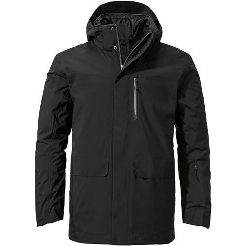 Schöffel Herren Doppeljacke 3in1 PARKA BARTH schwarz (200) 48 von Schöffel