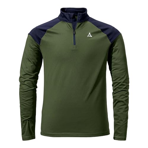 Schöffel Herren Midlayer Outdoorshirt Langarmshirt Sweatshirt Funktionsshirt Longsleeve Lenggries, Farbe:Grün, Artikel:-6004 Loden Green, Größe:50 von Schöffel