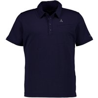Schöffel Herren Polo-Shirt blau Mikrofaser unifarben von Schöffel
